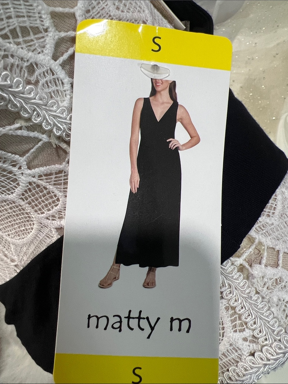 Matty M Black V-Neck Maxi Dress - Sleek Sleeveless Style